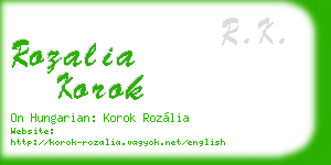 rozalia korok business card