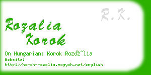 rozalia korok business card